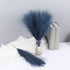 lulute Pampas Grass Decor,Faux Pampas Grass Small 6 Stems,Artificial Pampas Grass 17.7 inch 45cm,Fake Dried Pampas Grass,Pompas Floral for Boho Decor,Pompous Grass( Blue)