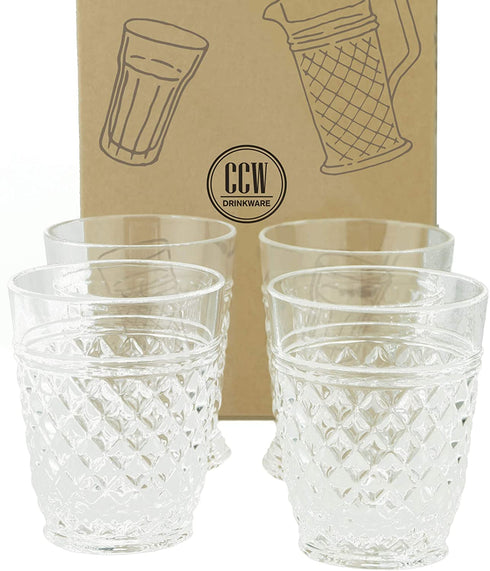 PG Drinkware Collection-Premium Quality Super Clear Acrylic 14oz Plastic Water Tumblers - Set 4