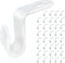 Andiker 40Pcs Clothes Hanger Connector Hooks, Plastic Mini Closet Hanger Organizer, Space Saving Cascading Connection Hooks for Clothes Hangers, White