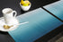 Placemats Set of 6 for Kitchen Dinning Table Heat Stain Resistant Blue Gradient Non-Slip Washable Table Mat Sets for Party, Wedding, Fmaily Dinner, Easy to Clean