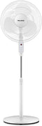 PELONIS 2021 16'' Pedestal Remote Control Oscillating Stand Up Fan 7-Hour Timer, 3-Speed and Adjustable Height, PFS40A4BWW, Supreme 16"-White