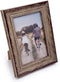 Truu Design, Decorative Weathered, 4 x 6 inches, Beige Distressed Wooden Look Picture Frame, 4" x 6"