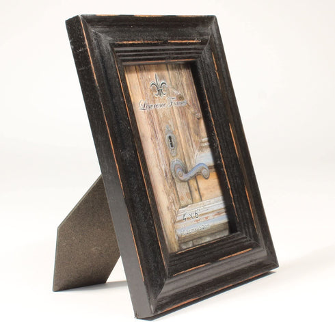 4x6 Weathered Black Wood Picture Frame