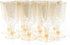 MATANA 50 Gold Glitter Plastic Wine Glasses for Weddings & Parties, 6oz - Sturdy & Reusable