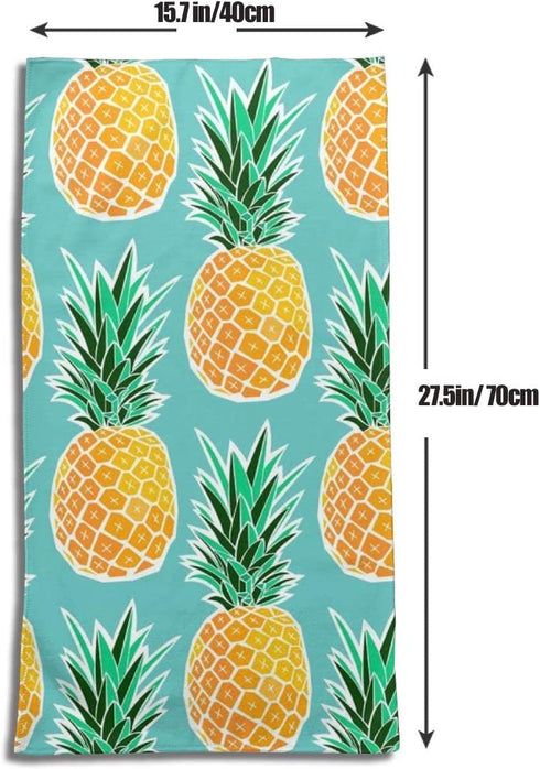 Asdfaf Hawaiian Tropical Pineapple Kitchen Towels - Dish Cloth - Machine Washable Cotton Kitchen Dishcloths,Dish Towel & Tea Towels for Drying,Cleaning,Cooking,Baking