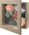Golden State Art, 8x8 Shadow Box Frame Display Case, 2-inch Depth, Great for Collages, Collections, Mementos, 6 Pins Included (Light Brown, 1 Pack)