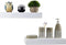 Spiretro Dimension Wooden Floating Shelves Wall Mounted, 16.5 inch Ledge to Storage Organize and Display for Bedroom, Living Room, Bathroom, Kitchen, Office - Set of 2, White