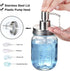 CERBIOR Mason Jar Bathroom Accessories Set 4Pcs,Lotion Soap Dispenser &2 Apothecary Jars &Toothbrush Holder,Bathroom Home Decor Craft. Nickel