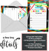 Laser Tag Invitations with Envelopes (25 Pack) Invites for Boys Birthday, Retirement, Guys Night Out, Team Building Event - Neon Theme Party Supplies Blank Invitation Card Set Printed