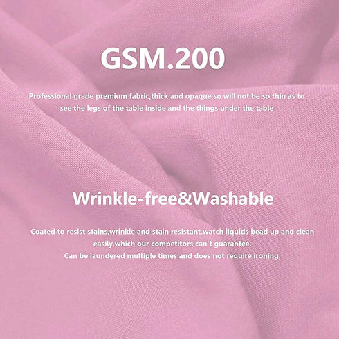 Sibosen 6Ft Spandex Table Cover Rectangular Fitted Tablecloths Wedding Party Patio Table Covers Event Stretchable Tablecloth (Pink)