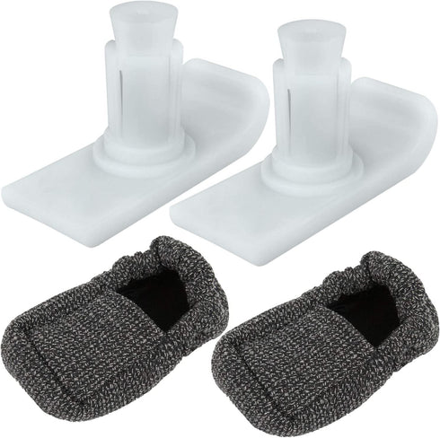 Vive Walker Ski Glides & Covers 4 PCS - Tennis Ball Accessories Sliders for Seniors, Universal, Heavy Duty - Precut Medical Folding Rolling Slider Replacement Feet Coaster Cap Gliders, Durable