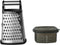 KitchenAid Gourmet 4-Sided Stainless Steel Box Grater with Detachable Storage Container, 10 inches tall, Black