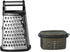 KitchenAid Gourmet 4-Sided Stainless Steel Box Grater with Detachable Storage Container, 10 inches tall, Black