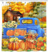 Fall Shower Curtain for Bathroom, Autumn Blue Truck Waterproof Bath Curtains, Pumpkins Maple Leaves Harvest Farmhouse Fabric Seasonal Shower Curtains with Hooks for Home Decor Gifts, 72"x72"