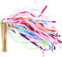 40 Pieces Mix Color Ribbon Wands Sticks with Bell Fairy Stick Party Streamers for Wedding Party (Multicolor)