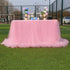 Pink Tutu Table Skirt 6ft Tutu Tablecloths for Parties Tulle Table Skirt for Rectangle Tables Skirt for Birthday Party Wedding Princess Baby Shower Tablecloth Cake Dessert Banquet Table Decorations
