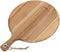 Geesta Acacia Wood Pizza Peel, Round Cutting Board with Handle 12" Wood Cutting Board Decor, Prepare for Cheese Paddle Board, Charcuterie Board, Pizza Peel Serving Large Kitchen Farmhouse Gift