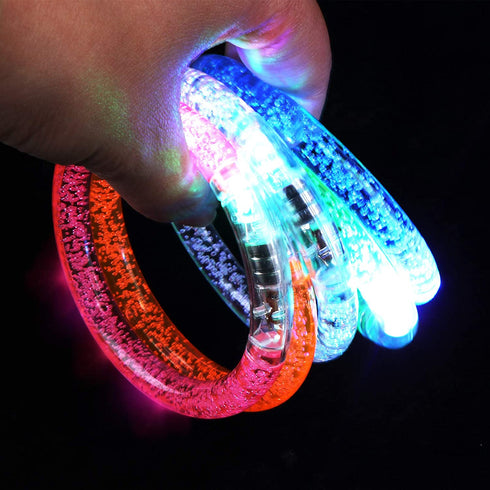 24 Pack Glow Sticks Bracelet Glow in The Dark, 6 Color LED Bracelets Party Supplies for Kids and Adults Led Glow Party Accessories Light Up Toys Bulk