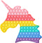 HiUnicorn Big Large Pop Unicorn Fidget Toy Easter Gifts for Girls Kids, Jumbo Mega Poppers Push Bubbles Pink Rainbow, Giant Classroon Party Game Educational Toy Keep Busy and Focus