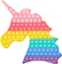 HiUnicorn Big Large Pop Unicorn Fidget Toy Easter Gifts for Girls Kids, Jumbo Mega Poppers Push Bubbles Pink Rainbow, Giant Classroon Party Game Educational Toy Keep Busy and Focus