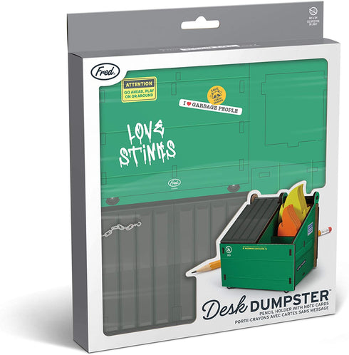 Genuine Fred Desk Dumpster Pencil Holder with Note Cards, assorted (5280917)