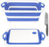 Rottogoon Collapsible Cutting Board, Foldable Chopping Board with Colander, Multifunctional Kitchen Vegetable Washing Basket Silicone Dish Tub for BBQ Prep/Picnic/Camping(BlueViolet)