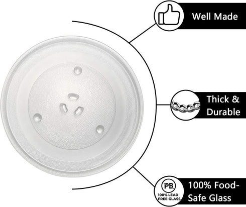 11.25" G.E and Sam-sung Microwave Glass Turntable Plate Replacement by AMI PARTS 11 1/4" Microwave Glass Plate Replaces WB49X10097 WB49X10034 WB39X78 AP3188581