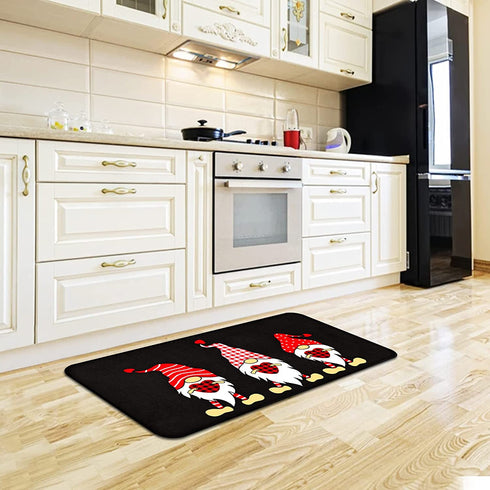 Gnome Kitchen Rug Non Slip Kitchen Floor Mat Cushioned Standing 20 x 39 Inch, Valentines Day Gnomes Rug Runner for Sink Kitchen Decor and Accessories