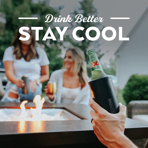 BrüMate Hopsulator BOTT'L - Insulated Beer Bottle Cooler for 12 Oz Bottles - Double-walled Stainless Steel - Perfect for Travel & Keeping Drinks Cold Outdoors (Aqua)
