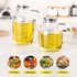 Glass Cooking Oil Dispenser 30oz - ZDZDZ Glass Cruet Vinegar Dispenser, Oil Bottle for Kitchen, BBQ, Making Salad, Cooking, Baking, Roasting, Grilling,Frying