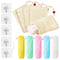 10 Pcs Soap Saver Bag Exfoliating Pouch Mesh and Natural Sisal Soap Bag Ramie Soap Sock Bag Sisal Loofah Net Bags 5 Wall Hooks for Massaging & Scrubbing 5 Wall Hooks
