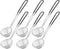 Hot Pot Strainer Scoops, Stainless Steel Hot Pot Strainer Spoons 2.5 inch Mini Mesh Skimmer Spoon Asian Strainer Ladle with Handle (Black,6 Pieces)