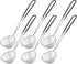 Hot Pot Strainer Scoops, Stainless Steel Hot Pot Strainer Spoons 2.5 inch Mini Mesh Skimmer Spoon Asian Strainer Ladle with Handle (Black,6 Pieces)