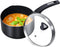 3 Quart Pot-3 qt Saucepan with Lid, Nonstick Saucepan with Lid, 4.4" Deep Soup Pot, Sauciers, Heating Fast, Easy to Clean, Comfortable Handle, Suitable for Every Stove, Black