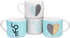Set Of 4 Stacking Mugs Inspirational Coffee/Tea Novelty Mug set, Funny Mug Gift Set - Him And Her Gifts - Christmas Gift - Holiday, Birthday, Valentine Day Gifts. 14 Oz. Blue