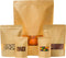 100 Pcs Kraft Stand Up Pouch with Window 6.3 x 8.6 in Brown Zip Lock Stand Up Bags, Reusable, Heat-Sealable for Home or Business