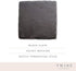 Twine Square Slate Coasters, Modern Square Coasters, Slate with Velvet Backing, Protect Tables and Surfaces, Black, Set of 4