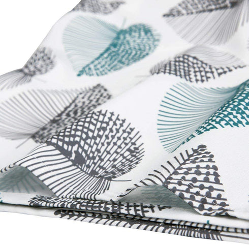 HomeyHo Leaves Print Fabric Table Cloths 55x70 Kitchen Rectangle Pattern Floral Protective Tablecloth for Dining Table Dust Cover Washable Easy Clean, 55 x 70 Inch