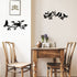 Hotop 2 Pieces Birds on Branch Metal Wall Art Decor Bird Silhouette Sculpture Black Leaves with Birds Metal Ornament Hanging Sign for Home Garden Office Living Room Indoor Outdoor Decorations