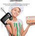 Hand Mixer Electric, PANTI Kitchen Handheld Small Mixer with Beaters and Whisk, 5 Dishwasher-safe Accessories, 5 Speeds & Eject Button, Portable Mixers for Easy Whipping Dough, Cake and Cream, HM3002