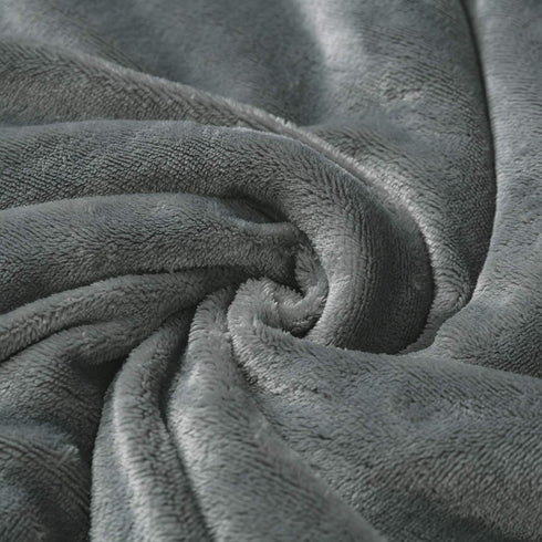 BEDELITE Sherpa Fleece Blanket Grey Throw Blanket for Couch & Bed- 480GSM Thick Warm Winter Blankets, Super Soft & Cozy Fuzzy Blanket (50" X 60")