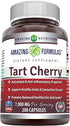 Amazing Formulas Tart Cherry Extract 7000 Mg per Serving 200 Capsules (Non GMO,Gluten Free) -Antioxidant Support-Promotes Joint Health & a Proper Uric Acid Level Balance