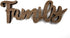 Wooden Family Tabletop Sign Decor,Rustic Family Freestanding Word Decor