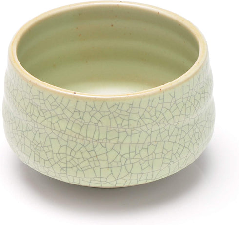 TEANAGOO Chawan Matcha Tea Bowl and Matcha Whisk Rest, Chasen Holder MB-6, 18OZ / 510 ML, Matte Light Green with Black Seam, 2 pcs/Boxes.Handle Mixing Wisk Stand, Match Sifter Whisker Handmade Brush