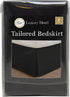 Lux Hotel Microfiber Tailored Style Bed Skirt with Classic 14 Inch Drop Length, Full, Black