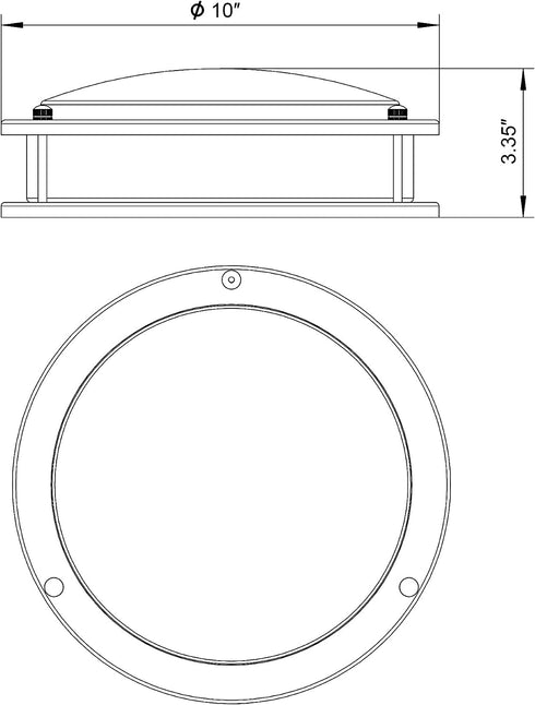LED Flush Mount Ceiling Light | Dimmable | Brushed Nickel | Double Ring | Round (10 inches, Adjustable Light Color)