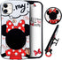 XGrand Disney Collection Cute Cartoon Case for iPhone 11 6.1", Style Pattern Small Waist Design Holder Stand Shockproof Protective Cover for Kids Teens Girls (iPhone 11) - Minnie Mouse