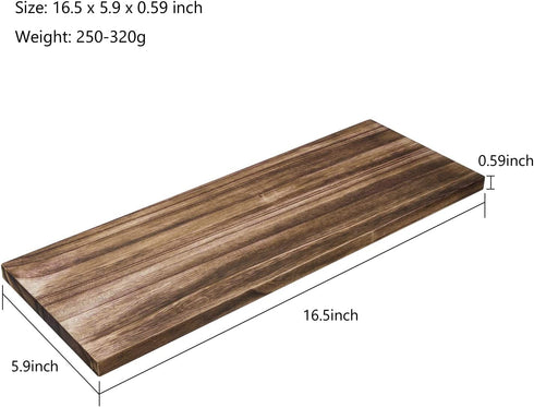 Multifunction Unfinished Wood, Wood for Crafts, Signs, Wall Decorations, Wall Arts, Storage Shelves, 16.5" x 5.9" x 0.59", Set of 3, Carbonized Black, Blank Wood Signs for Front Door