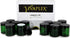 Vivaplex, 12, Green, 4 oz, Round Glass Jars, with Inner Liners and black Lids
