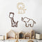 Safari Nursery Decor Jungle Theme Animals Woodland Baby Room Decor Neutral for Girls Boys Kids Nursery Wall Art for Bedroom Playroom Toddler Classroom Decorations (Lion, Giraffe, Elephant)